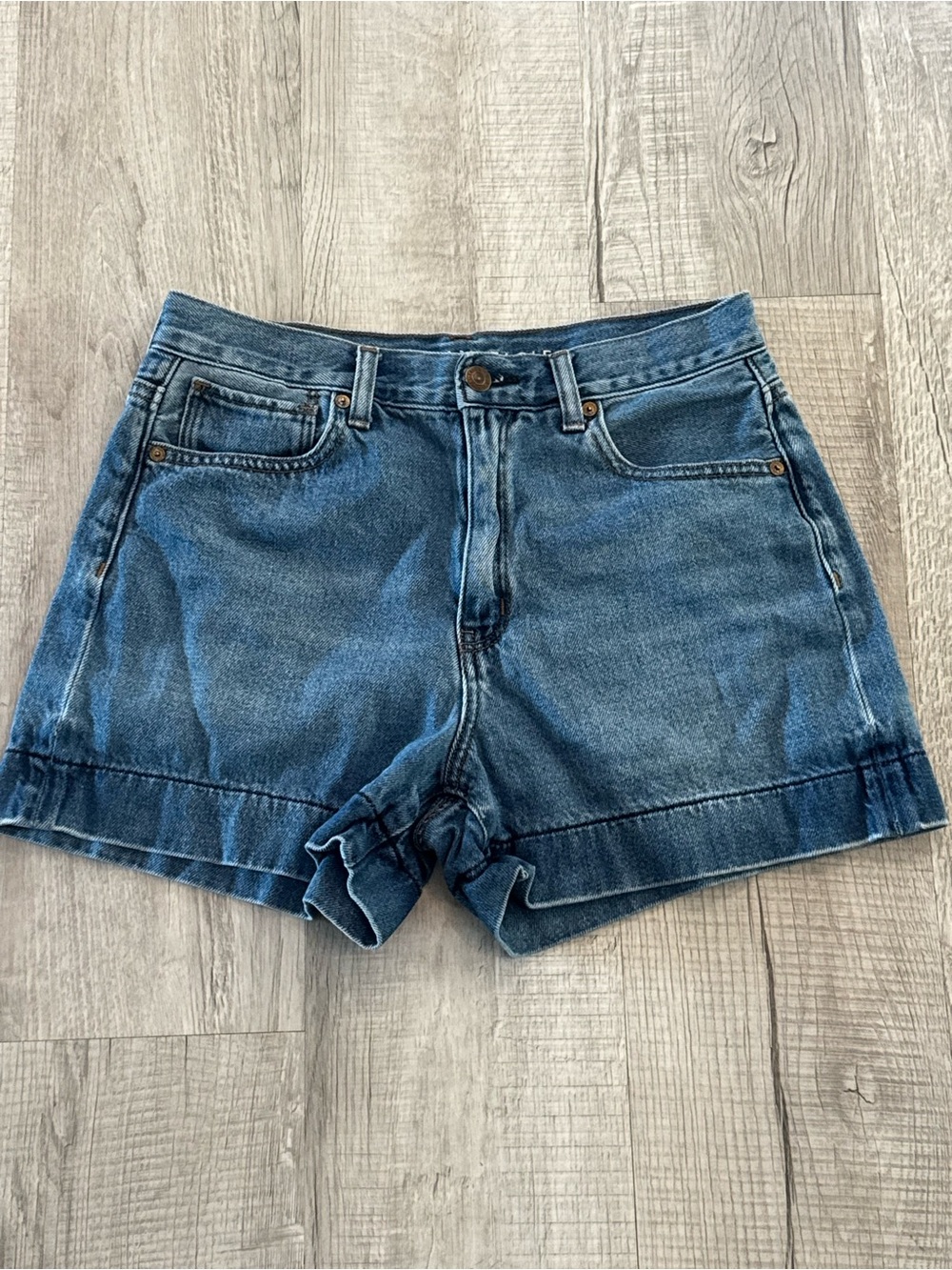 American Eagle Outfitters Vintage Blue High-Rise Denim Shorts